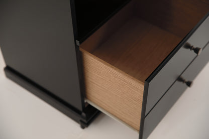 Twin Panel Bed with Mirrored Dresser, Chest and Nightstand
