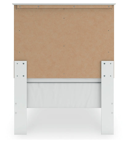 Bostwick Shoals Twin Panel Bed with Mirrored Dresser