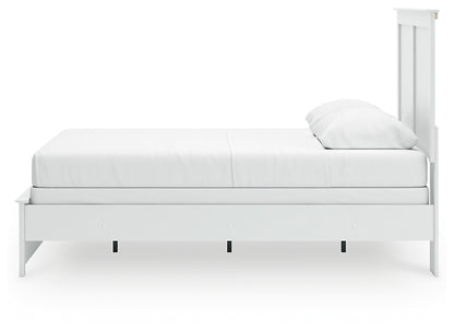 Bostwick Shoals Queen Panel Bed with Mirrored Dresser and Nightstand