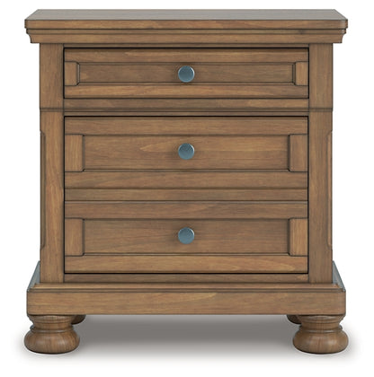 Feddinger King Panel Bed with Mirrored Dresser, Chest and Nightstand