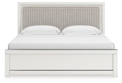 Zuraleus King Upholstered Panel Platform Bed