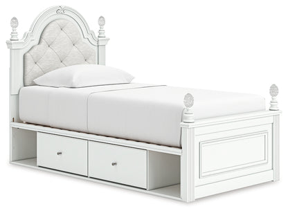 Kozlani Twin Upholstered Panel Storage Bed