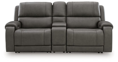 5Z - Pittson 3-Piece Power Reclining Sectional Loveseat with Console