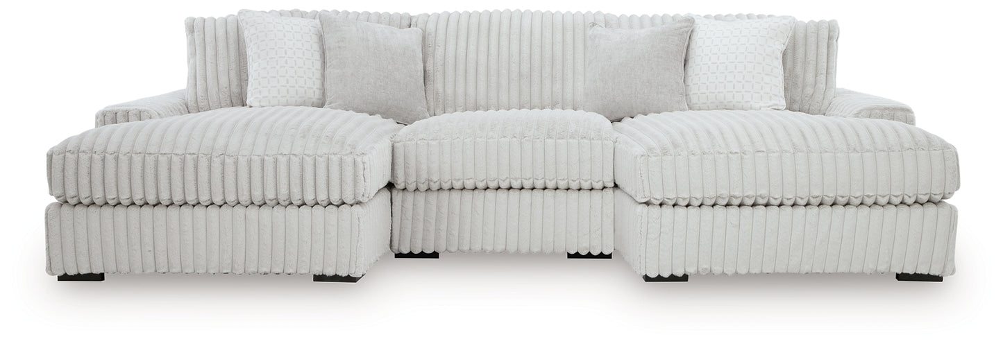 Stupendous 3-Piece Sectional with Double Chaise