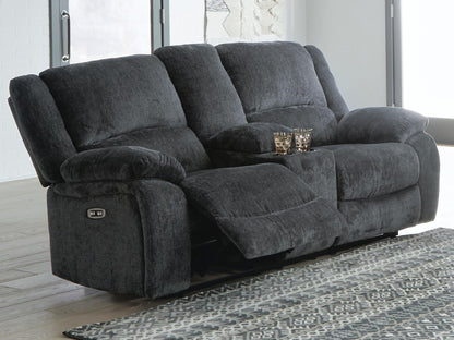 Draycoll DBL REC PWR Loveseat w/Console