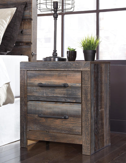 Drystan Queen Bookcase Bed with 2 Storage Drawers, Dresser, Mirror, Chest and Nightstand