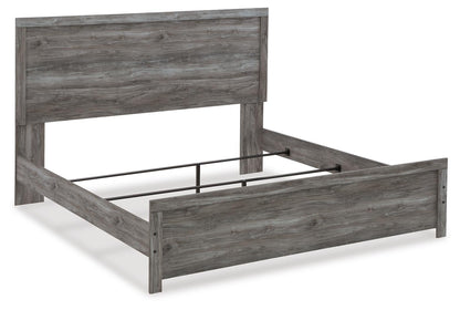 Bronyan King Panel Bed with Mirrored Dresser