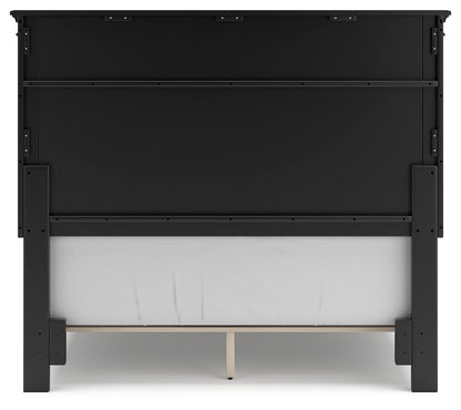 Lanolee Full Panel Bed with Mirrored Dresser, Chest and Nightstand