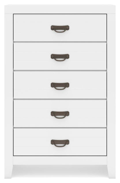 Binterglen King Panel Bed, Dresser, Mirror, Chest and Nightstand