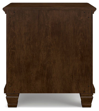 Danabrin King Panel Bed with Mirrored Dresser, Chest and Nightstand