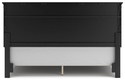 Lanolee King Panel Bed with Mirrored Dresser and Nightstand