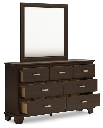 Covetown Queen Panel Bed, Dresser, Mirror, Chest and Nightstand