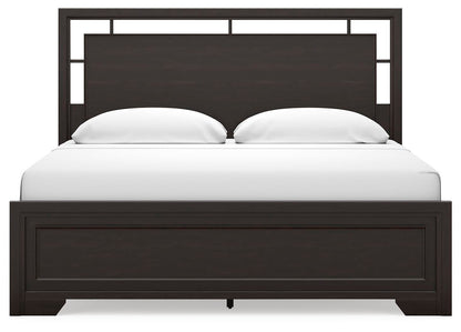 Covetown King Panel Bed, Dresser, Mirror, Chest and Nightstand