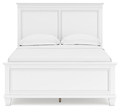 Fortman Full Panel Bed with Mirrored Dresser
