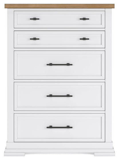 Ashbryn Queen Panel Storage Bed, Dresser, Mirror, Chest and Nightstand