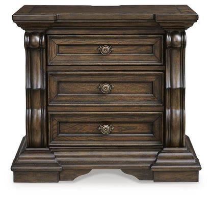 Maylee Queen Upholstered Bed, Dresser, Mirror, Chest and Nightstand