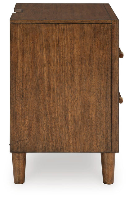 Lyncott Queen Upholstered Panel Bed, Dresser, Mirror, Chest and Nightstand