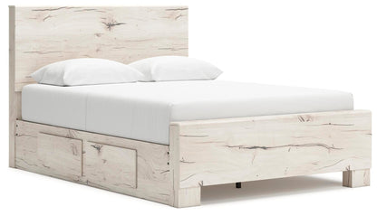 Lawroy Queen Panel Bed with Storage, Dresser, Mirror, Chest and Nightstand