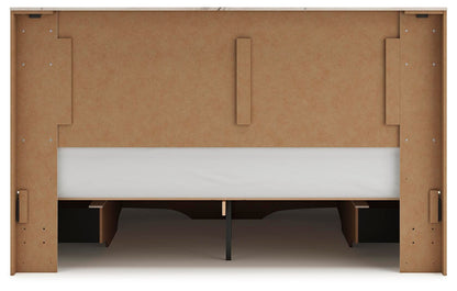 Lawroy King Panel Storage Bed, Dresser, Mirror and Nightstand