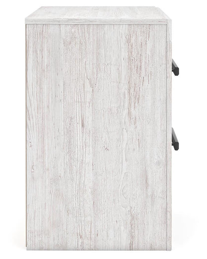 Cayboni Twin Panel Bed with Mirrored Dresser and Nightstand