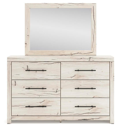 Lawroy King Panel Bed with Storage, Dresser, Mirror, Chest and Nightstand