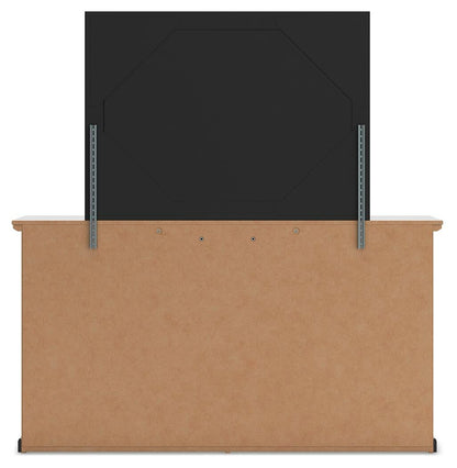 Maribel Full Panel Bed, Dresser and Mirror