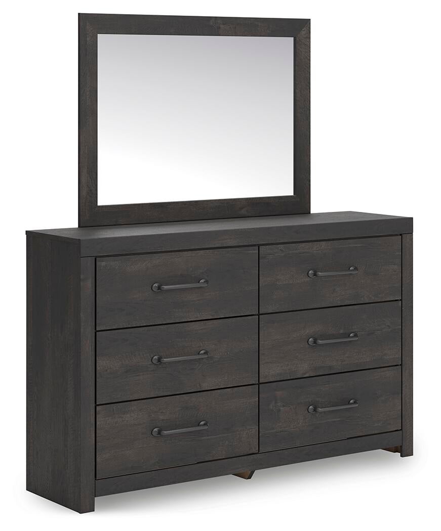 Hollivern Twin Panel Bed, Dresser, Mirror, Chest and Nightstand
