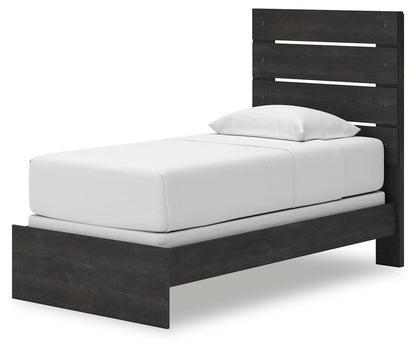 Hollivern Twin Panel Bed, Dresser, Mirror, Chest and Nightstand