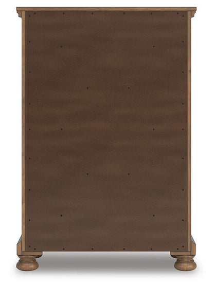 Feddinger California King Storage Sleigh Bed with Mirrored Dresser, Chest and Nightstand