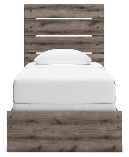 Graystorm Twin Panel Bed, Dresser, Mirror, Chest and Nightstand