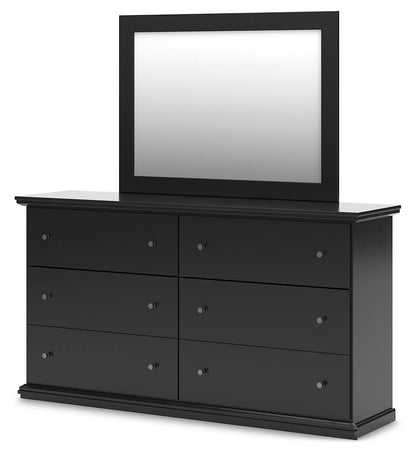Maribel Queen Panel Bed, Dresser and Mirror