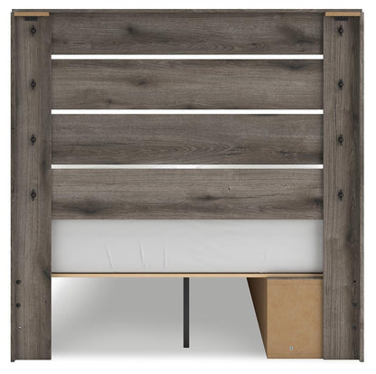 Graystorm Full Panel Storage Bed, Dresser and Mirror