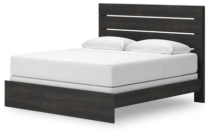 Hollivern King Panel Bed, Dresser, Mirror, Chest and Nightstand