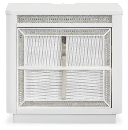 Chalanna California King Upholstered Storage Bed, Dresser, Mirror, Chest and Nightstand
