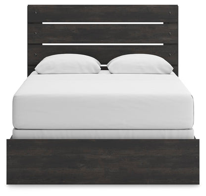 Hollivern Queen Panel Bed, Dresser, Mirror, Chest and Nightstand