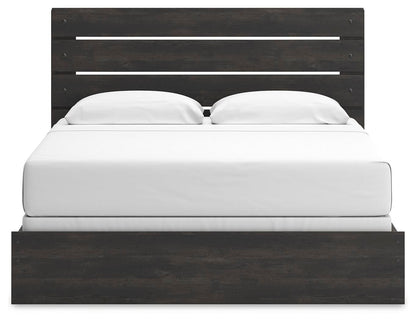 Hollivern King Panel Bed, Dresser, Mirror and Nightstand