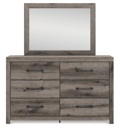 Graystorm Full Panel Storage Bed, Dresser, Mirror and Nightstand