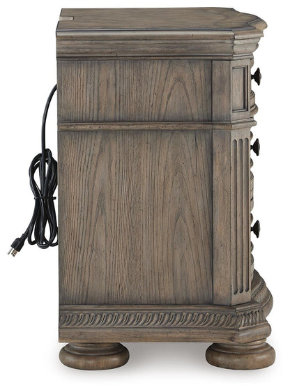 Ardenfield King Upholstered Sleigh Bed, Dresser, Mirror, Chest and Nightstand