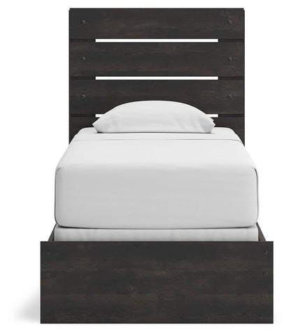 Hollivern Twin Panel Bed, Dresser and Mirror