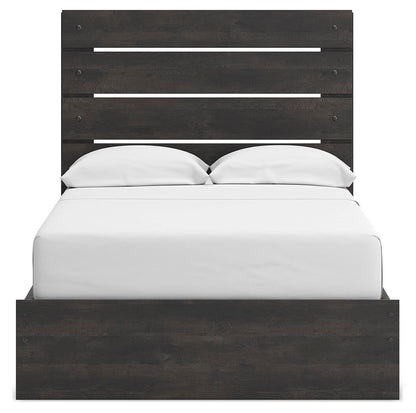 Hollivern Full Panel Bed with Storage, Dresser, Mirror, Chest and Nightstand