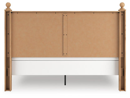 Aleaport King Panel Bed with Mirrored Dresser