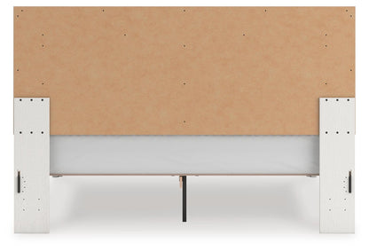Zuraleus King Upholstered Panel Platform Bed, Dresser, Mirror, Chest and Nightstand