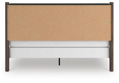 Pamytta King Upholstered Panel Bed, Dresser, Mirror and Nightstand