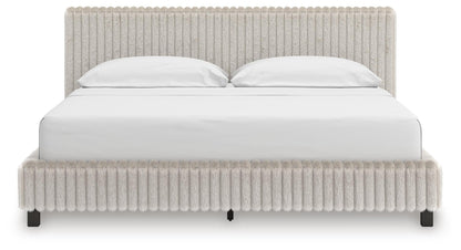 Zuraleus California King Upholstered Bed, Dresser, Mirror, Chest and Nightstand