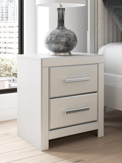 Zuraleus King Upholstered Panel Platform Storage Bed, Dresser, Mirror and Nightstand