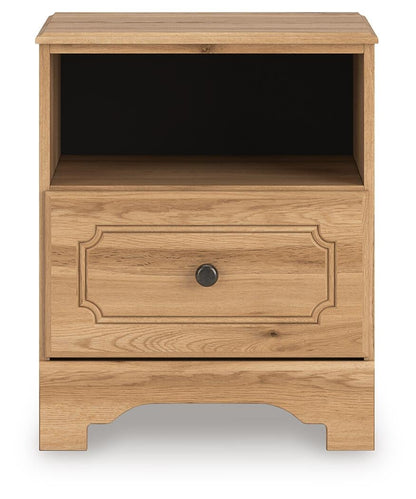 Aleaport Twin Panel Bed with Mirrored Dresser and Nightstand