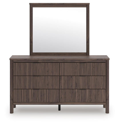 Pamytta Full Panel Platform Bed, Dresser, Mirror, Chest and Nightstand