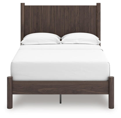 Pamytta Full Panel Platform Bed, Dresser, Mirror and Nightstand