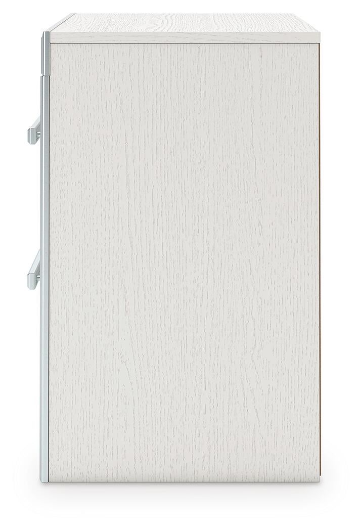 Zuraleus King Upholstered Panel Platform Bed, Dresser, Mirror and Nightstand