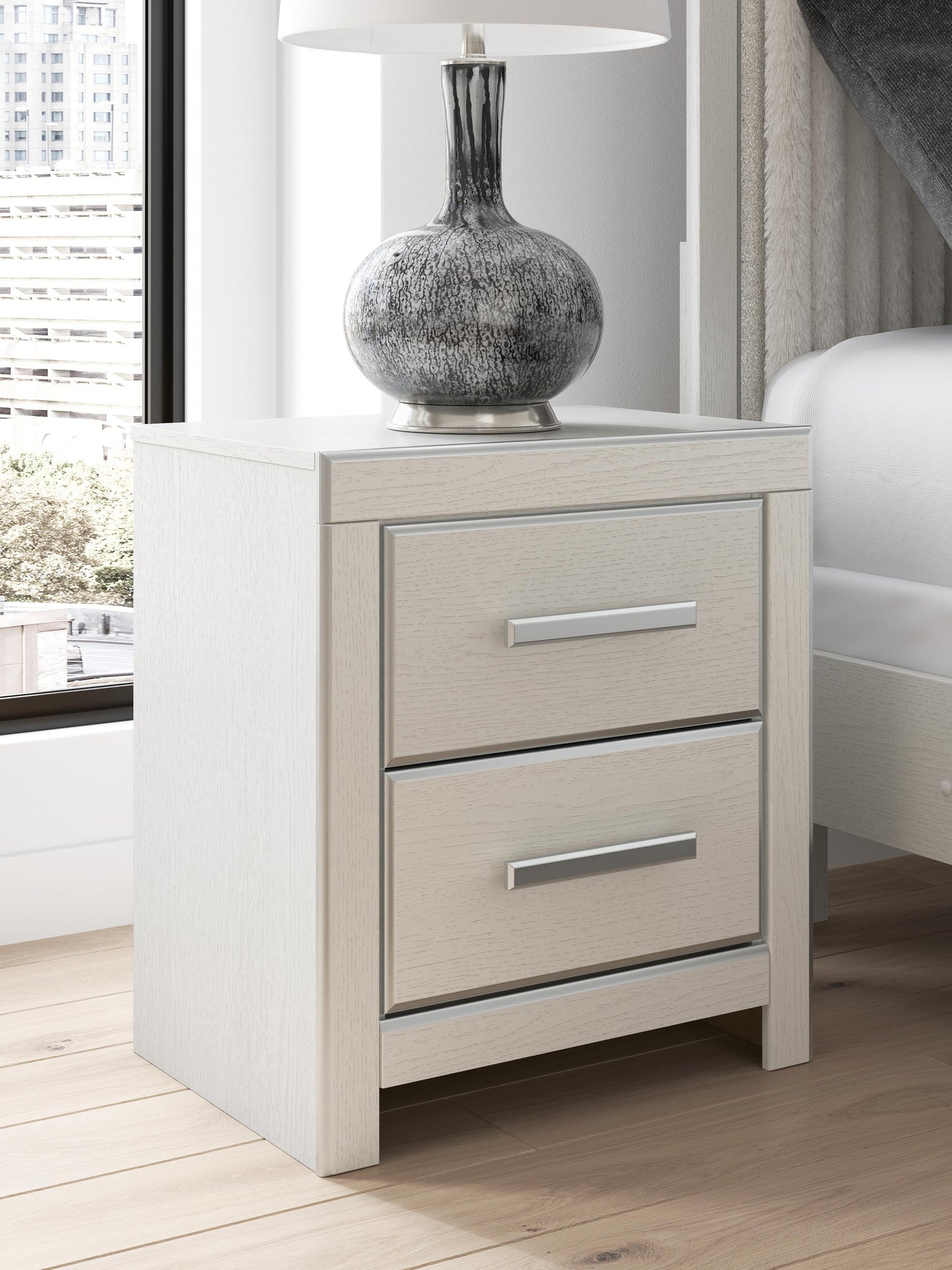 Zuraleus California King Upholstered Bed, Dresser, Mirror and Nightstand